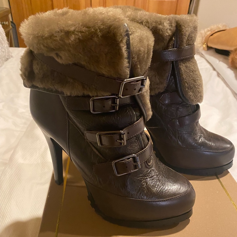 Ash Faux Fur Heeled Boots